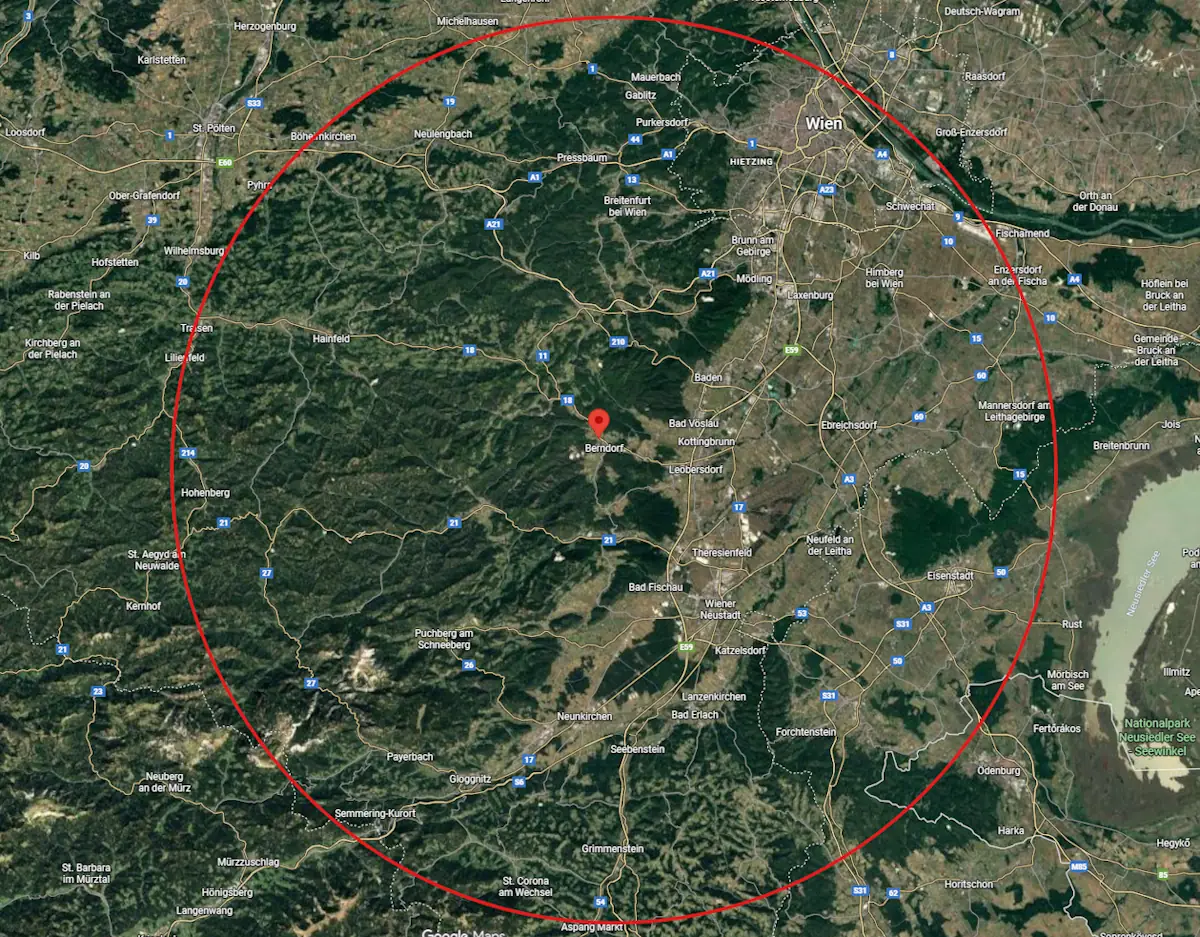 Servicegebiet für Poolinstallationen von Leisure Pools Wien